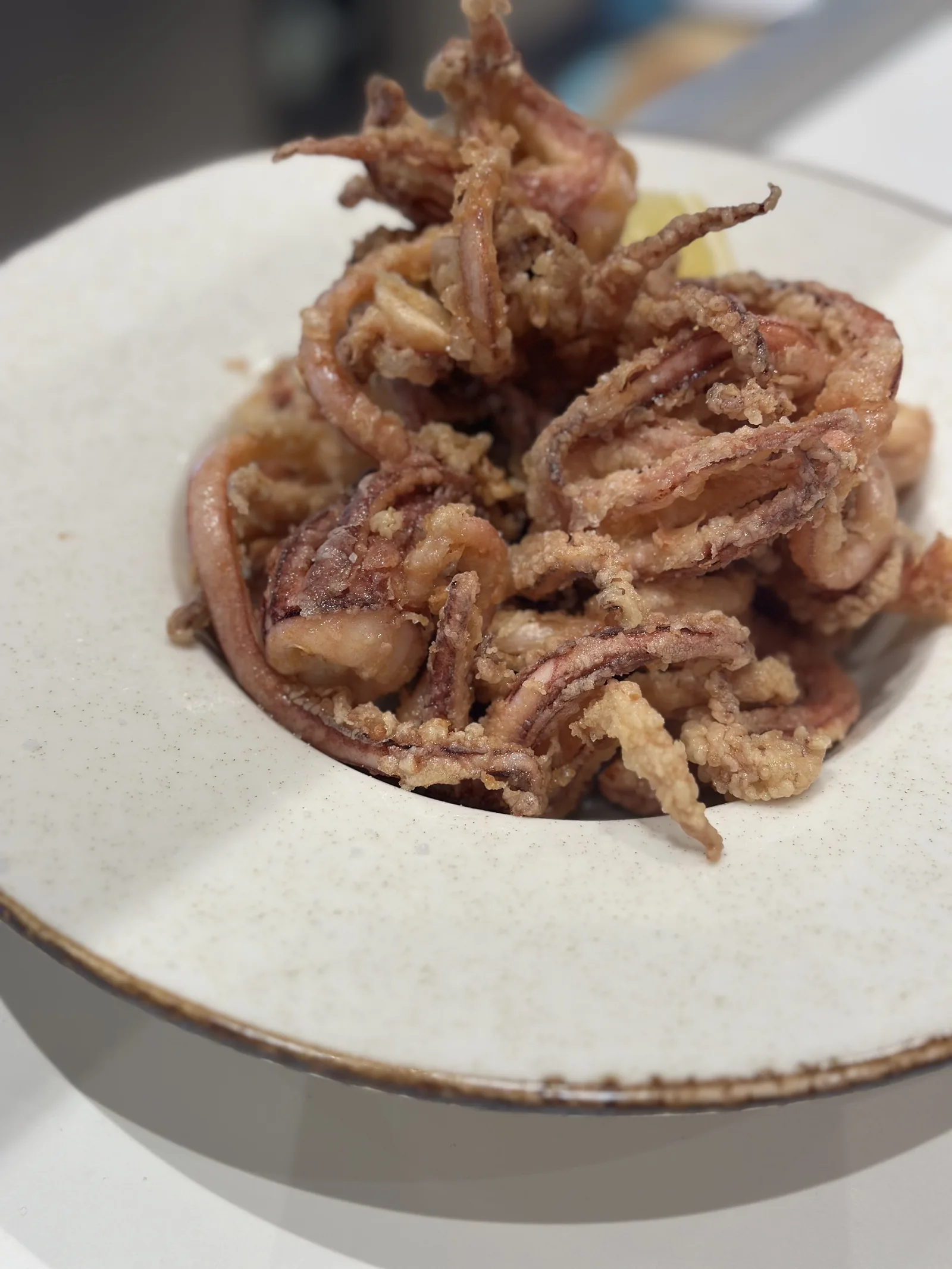 Fried calamari at Mezze Milos
